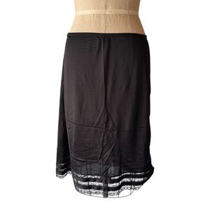 Vintage 60s Black Lace Slip Skirt